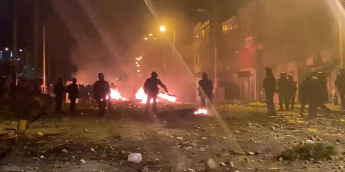 Disturbios en la localidad de Usme dejan más de 80 heridos