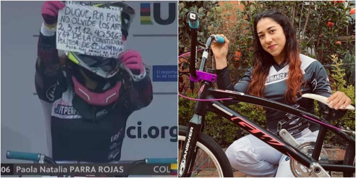Paola Parra, ciclista BMX sacó cartel contra Duque Copa Mundo