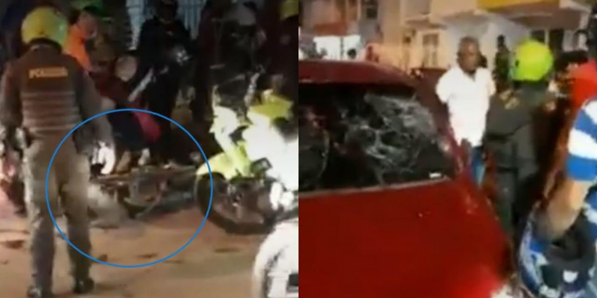 En aparente estado de embriaguez un conductor arrolló a dos personas en Cartagena