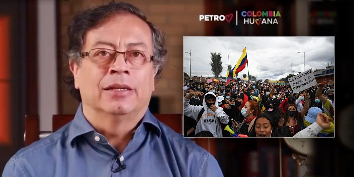 Gustavo Petro rechaza violencia y bloqueos en medio del paro nacional