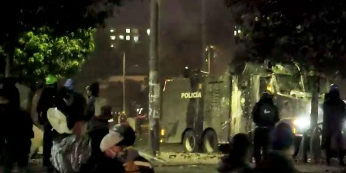 Fuertes disturbios en Suba, noroccidente de Bogotá