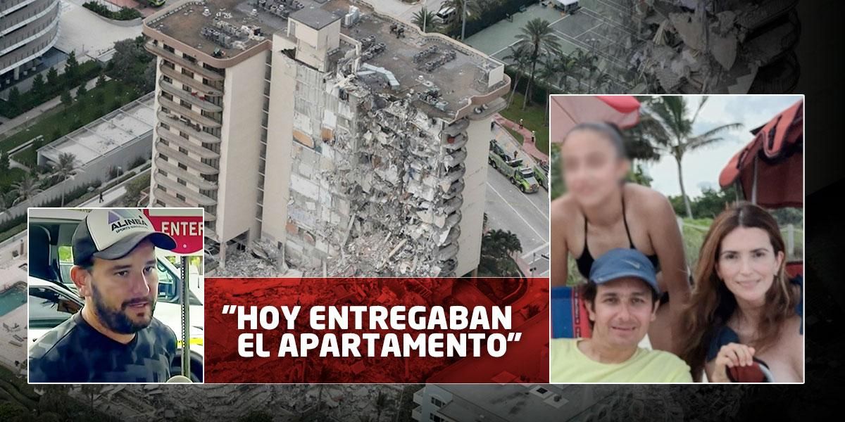 Colombiano busca a su hermano, sobrina y cuñada tras desplome del edificio en Miami