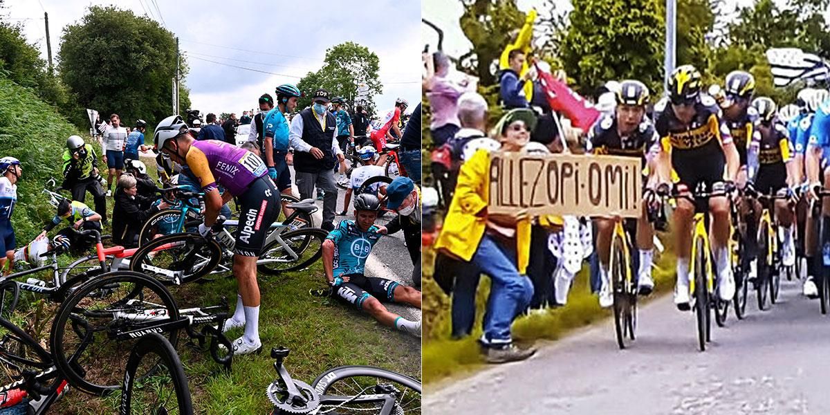 El castigo que podría recibir la mujer que provocó la multitudinaria caída en el Tour de Francia