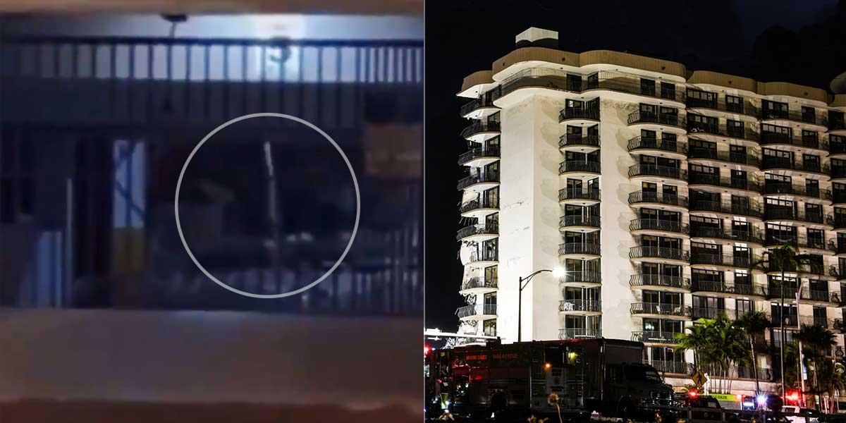 Nuevo video muestra lo primero que colapsó en el edificio de Miami