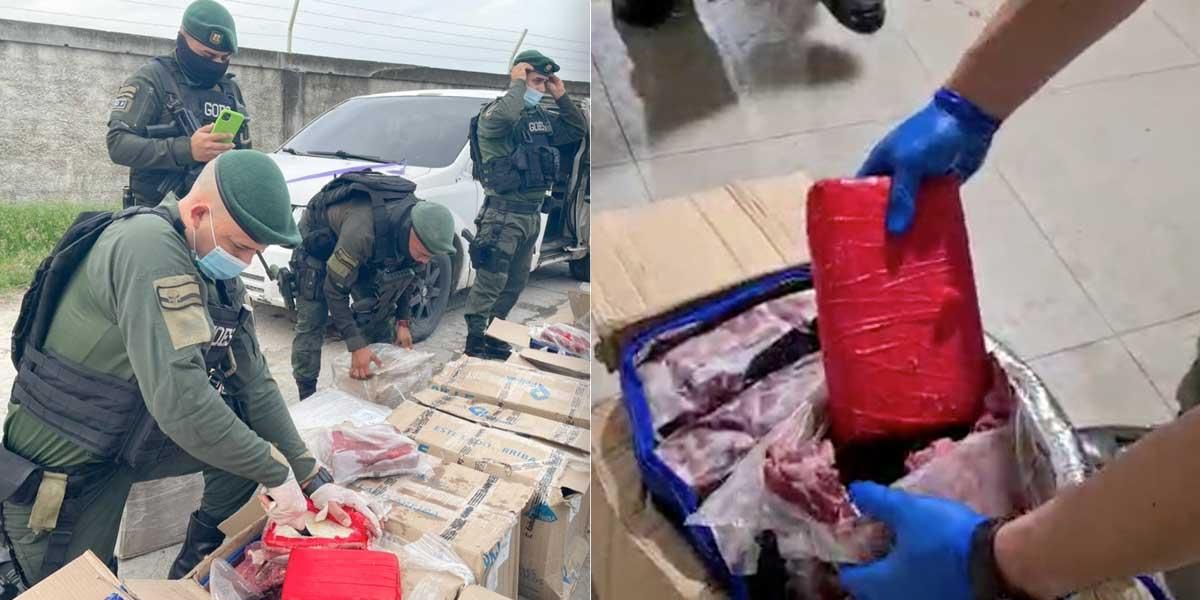 Incautan 200 kilos de coca camufladas en cajas de carne alrededor del aeropuerto de San Andrés