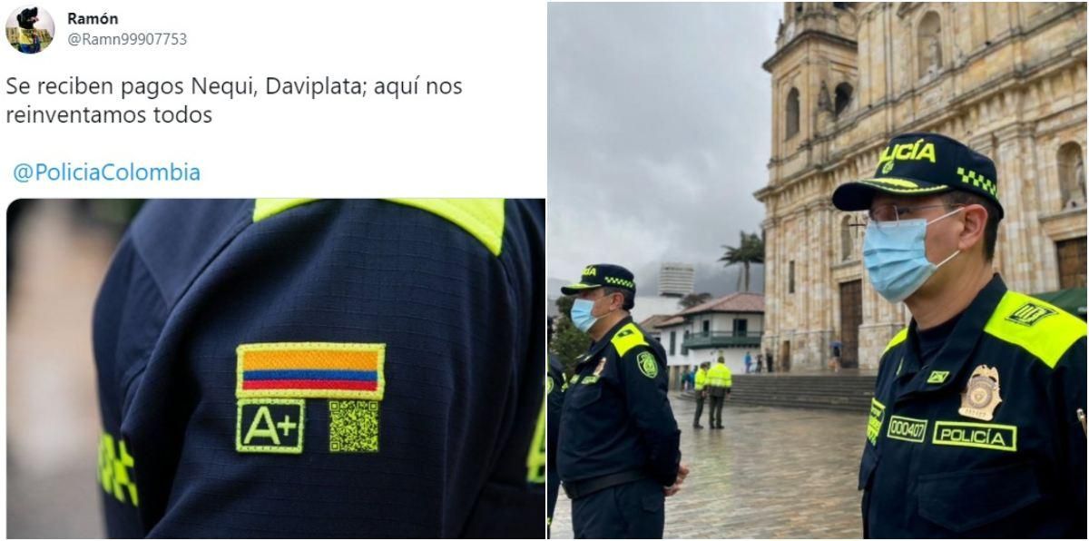 Código QR nuevo uniforme de la Policía críticas memes y burlas Nequi