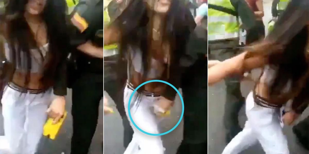 (Video) Denuncian que policía agredió a una mujer con una descarga eléctrica en sus partes íntimas