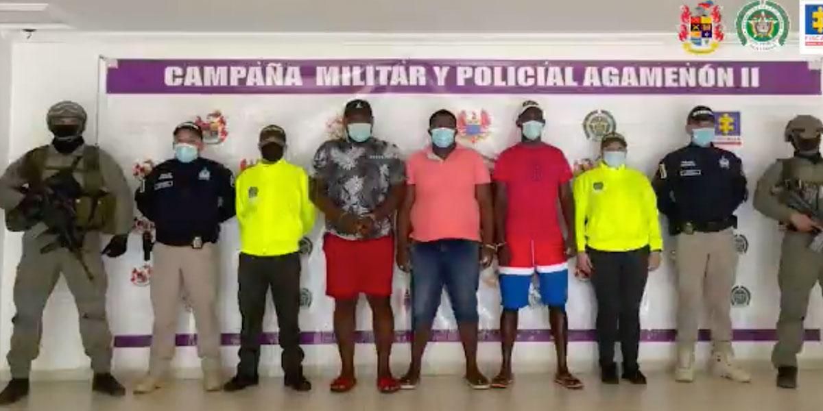 Capturan tres presuntos máximos articuladores narcotraficantes del ‘Clan del Golfo’