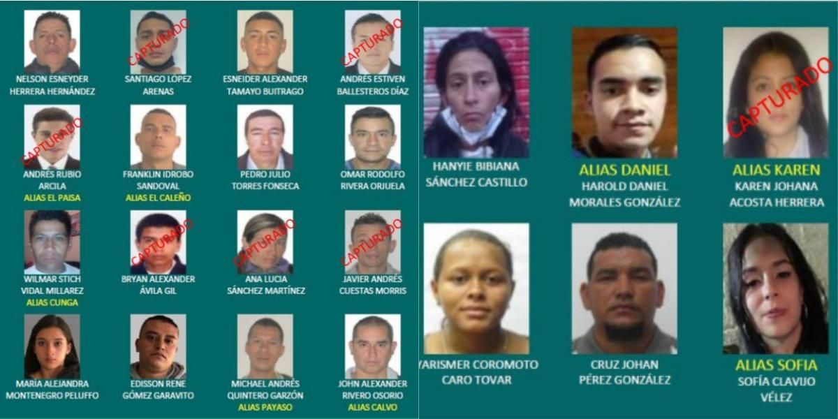 Ellos son los más buscados en Bogotá por múltiples delitos