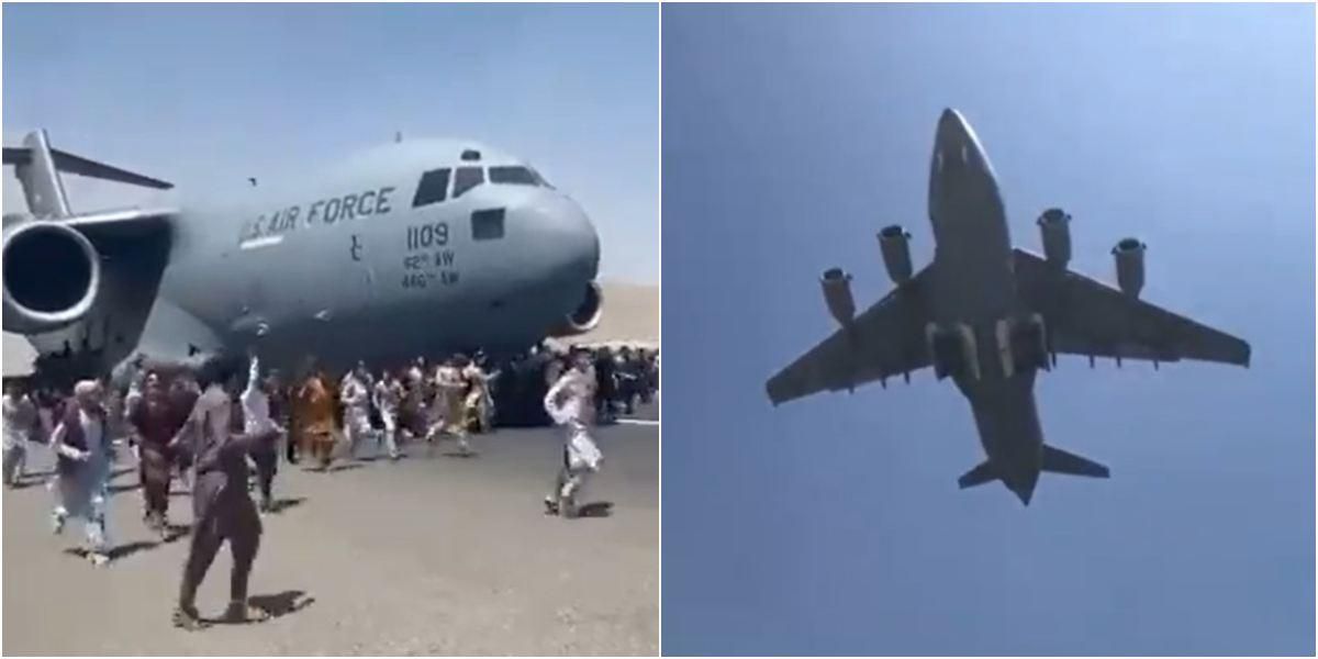 Ciudadanos de Afganistán se colgaron de aviones y cayeron al vacío tras despegue huyendo de talibanes