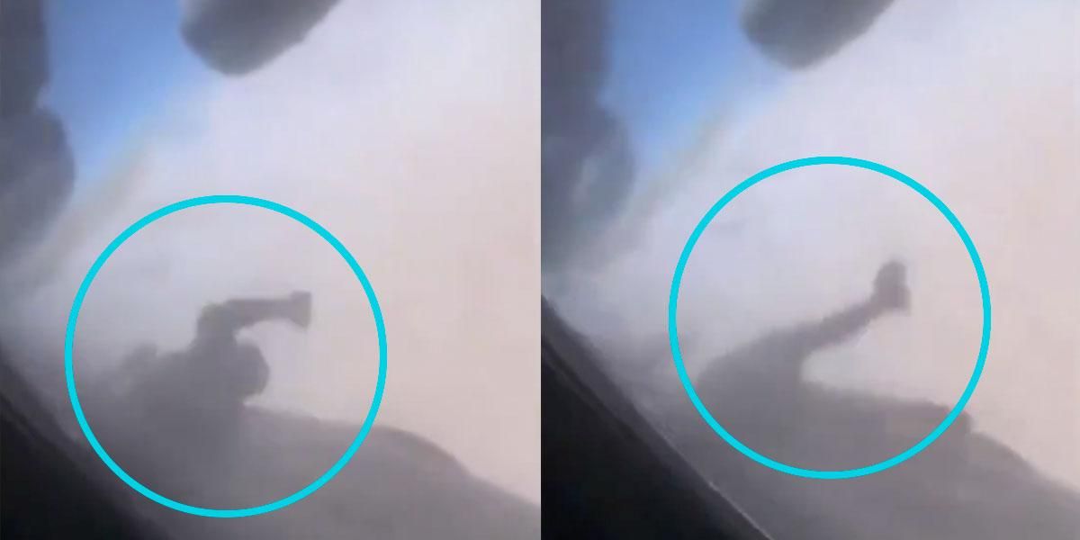 El estremecedor video de un afgano aferrado a un avión en pleno vuelo