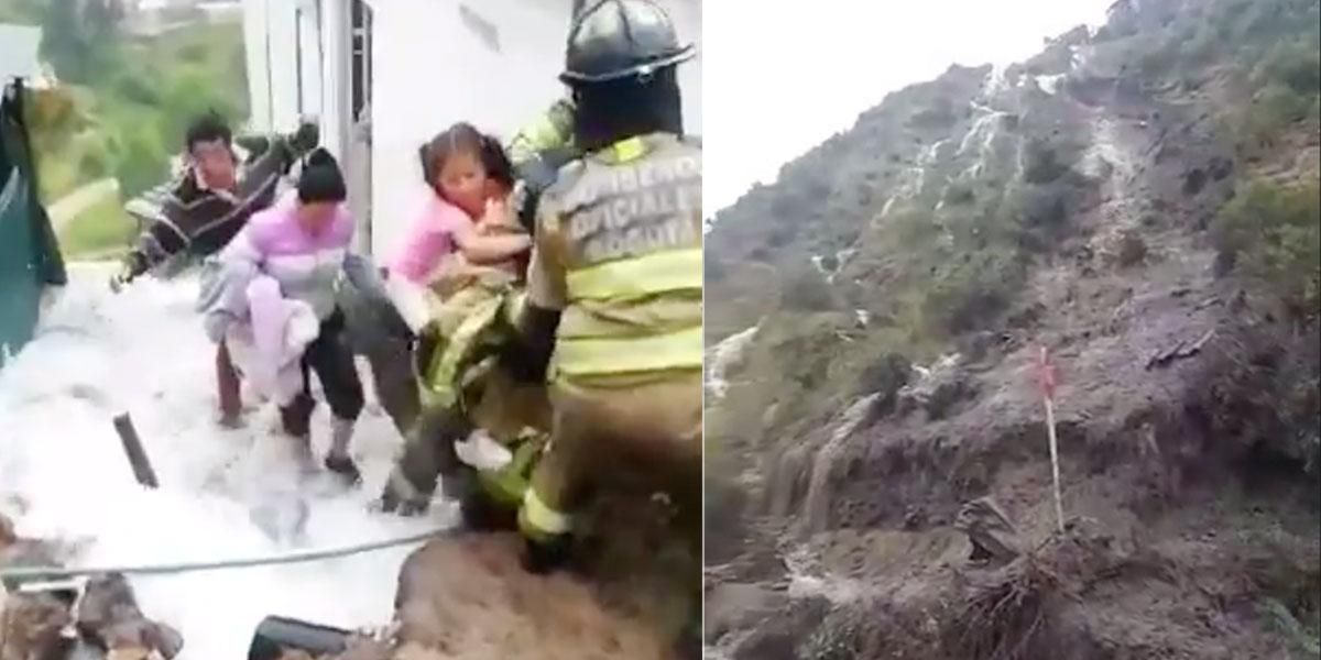 Bomberos rescatan a 13 personas atrapadas en viviendas tras inundación en Bogotá