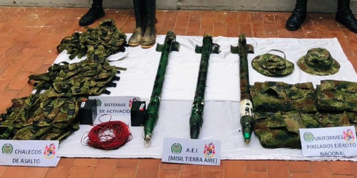 Incautan misiles artesanales de las disidencias de las Farc en Cauca