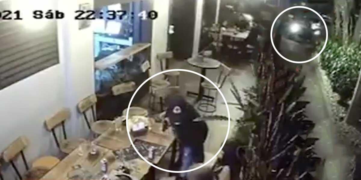 En video quedó resgitrado el atraco masivo a un restaurante en Medellín
