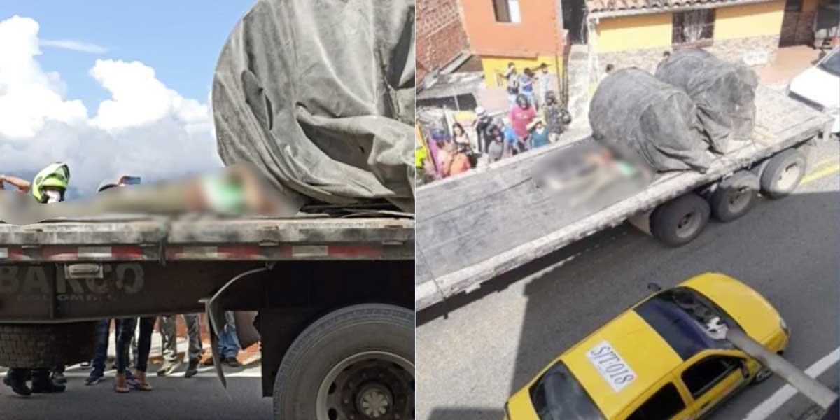 Dos jóvenes murieron cuando se movilizaban clandestinamente en un camión en Medellín