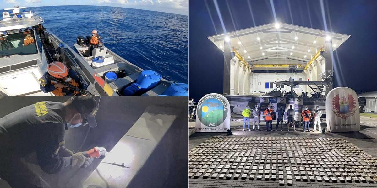 Incautan 632 kilos de coca en San Andrés tras persecución en el mar