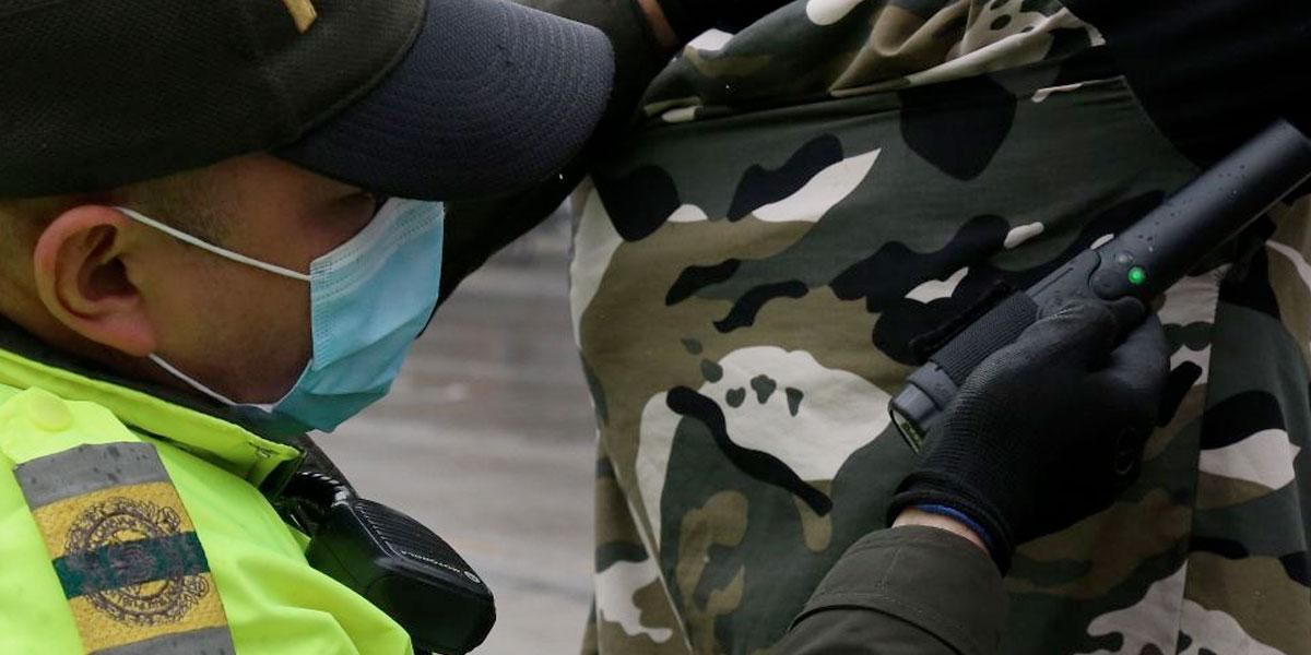 Policía Antinarcóticos interviene Bogotá durante movilizaciones
