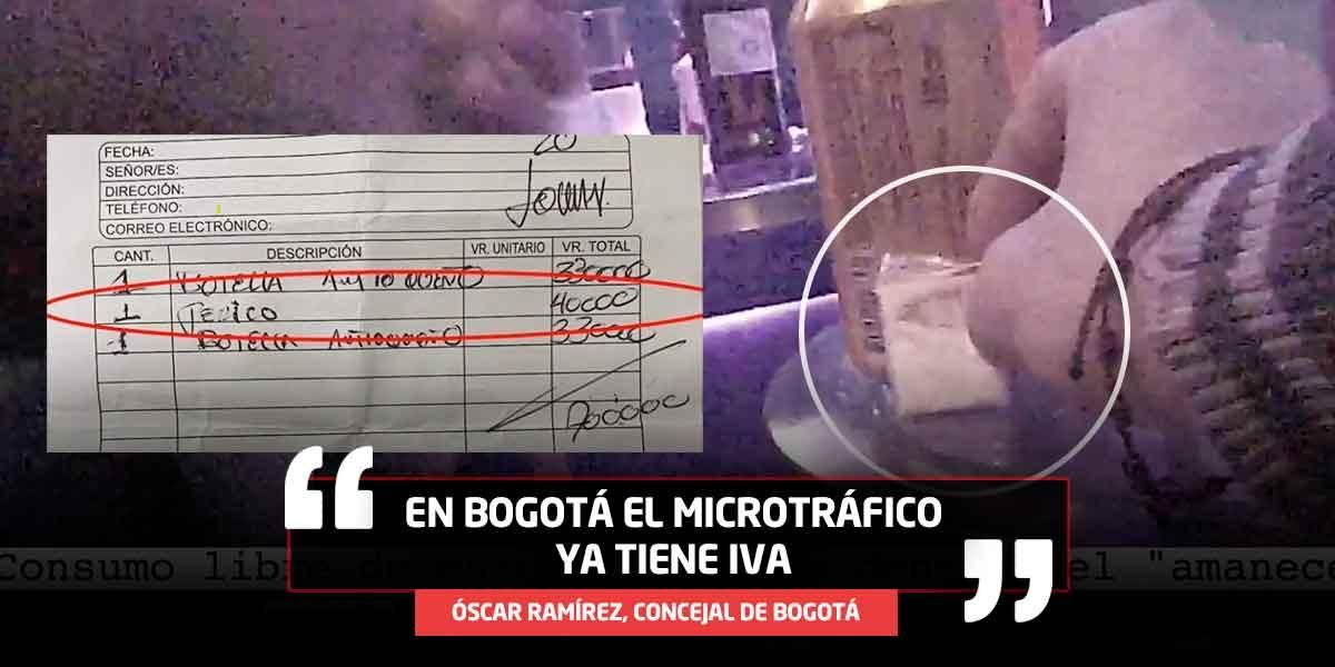 Jíbaros ahora venden droga con carta de precios y hasta incluyen IVA en la zona T de Bogotá