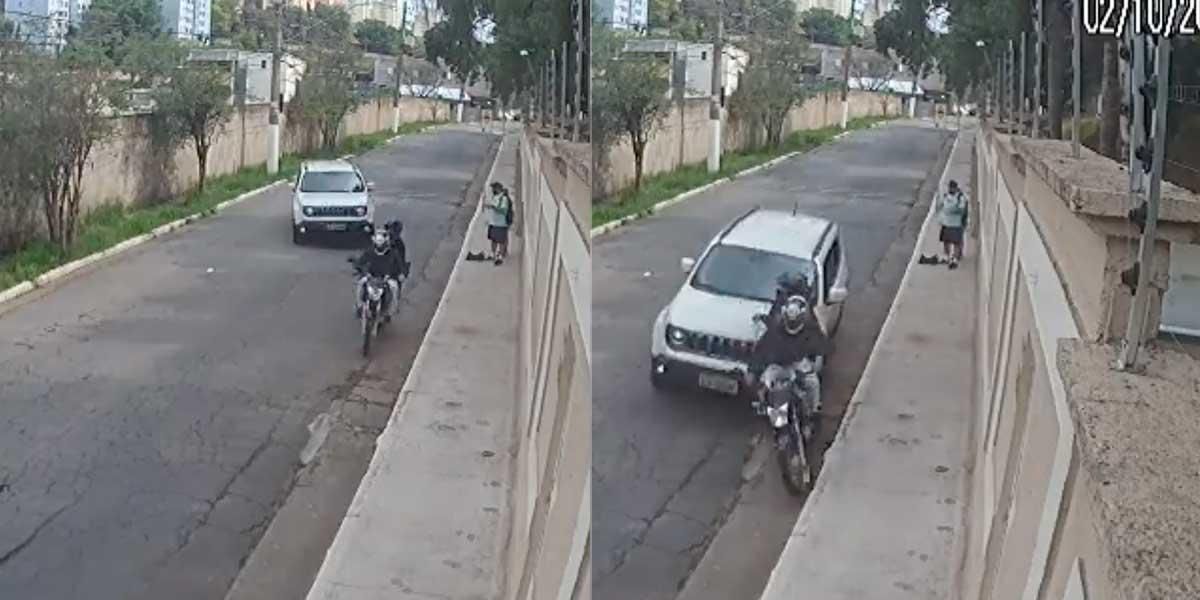 Video: sin pensarlo dos veces, conductor atropella violentamente a ladrones y evita robo