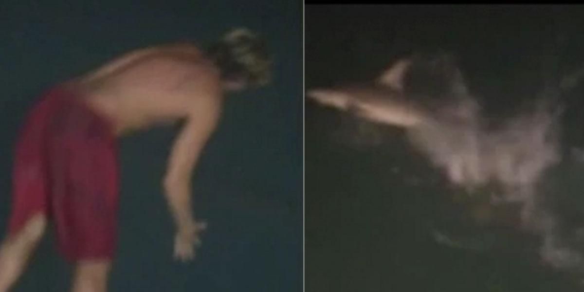 Rechazan en Internet a joven que se lanzó al agua para “luchar” contra un tiburón