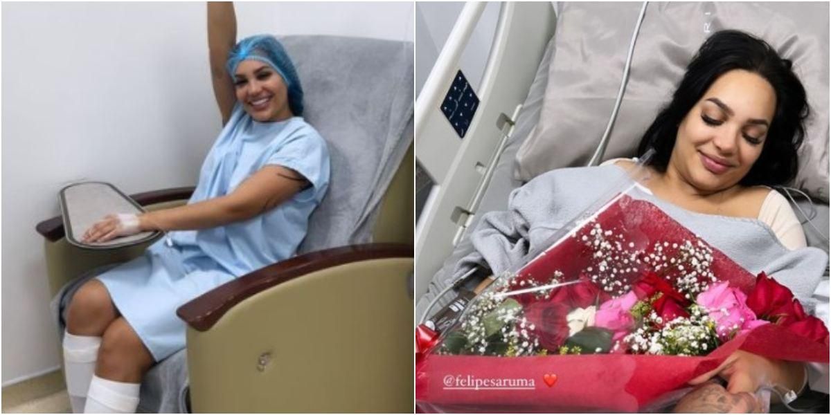 Andrea Valdiri cirugía se operó flores Felipe Saruma