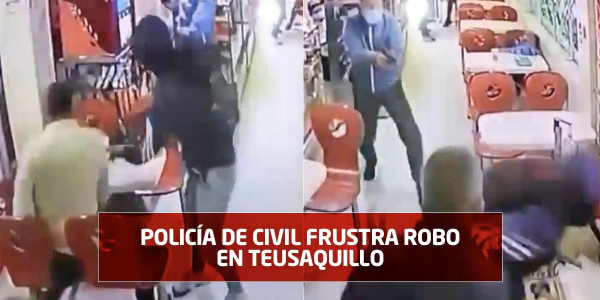 Video: Policía armado evita robo masivo en panadería de Bogotá