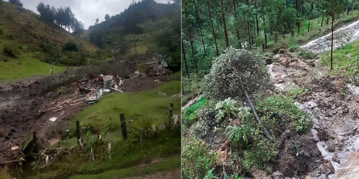 Avalancha deja un desaparecido en Totoró, Cauca