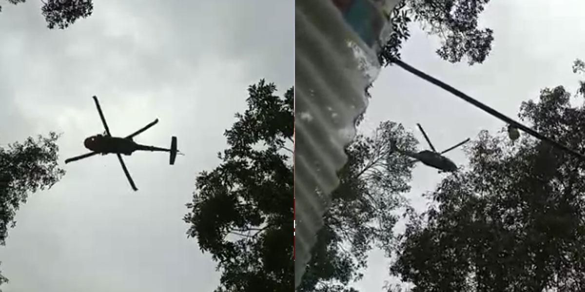 Video: Helicóptero que sobrevoló muy bajo ocasionó heridas a mujer de 70 años