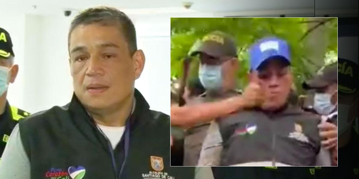 (Video) Atacaron al secretario de Seguridad de Cali durante marcha de la minga indígena