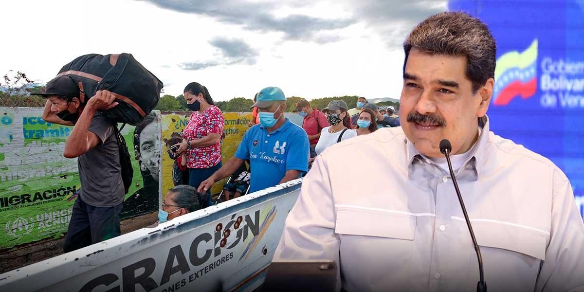 Inmigrantes venezolanos y Maduro