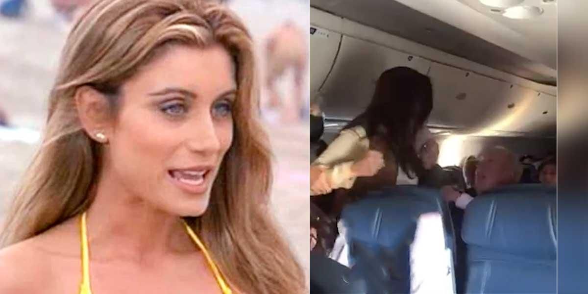La mujer que golpeó y escupió a pasajero de un avión por no usar tapabocas es una actriz Playboy