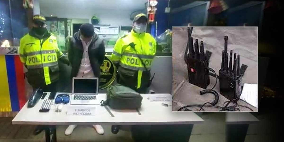 Bogotá: Capturan a un hombre que usaba un inhibidor de señal para robar en vehículos