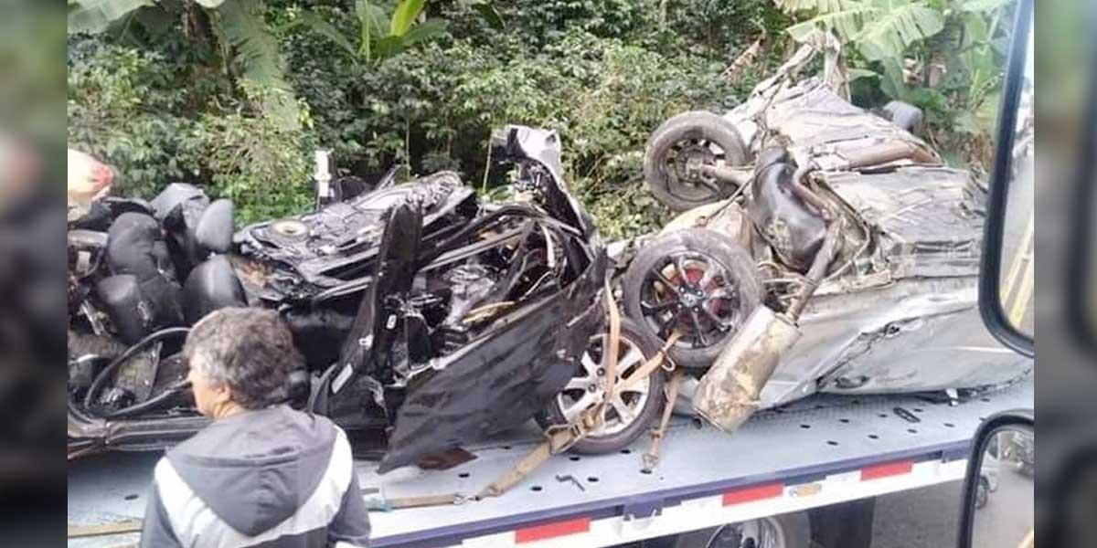 Impactantes imágenes de cómo quedaron los vehículos después del fatal accidente en La Línea