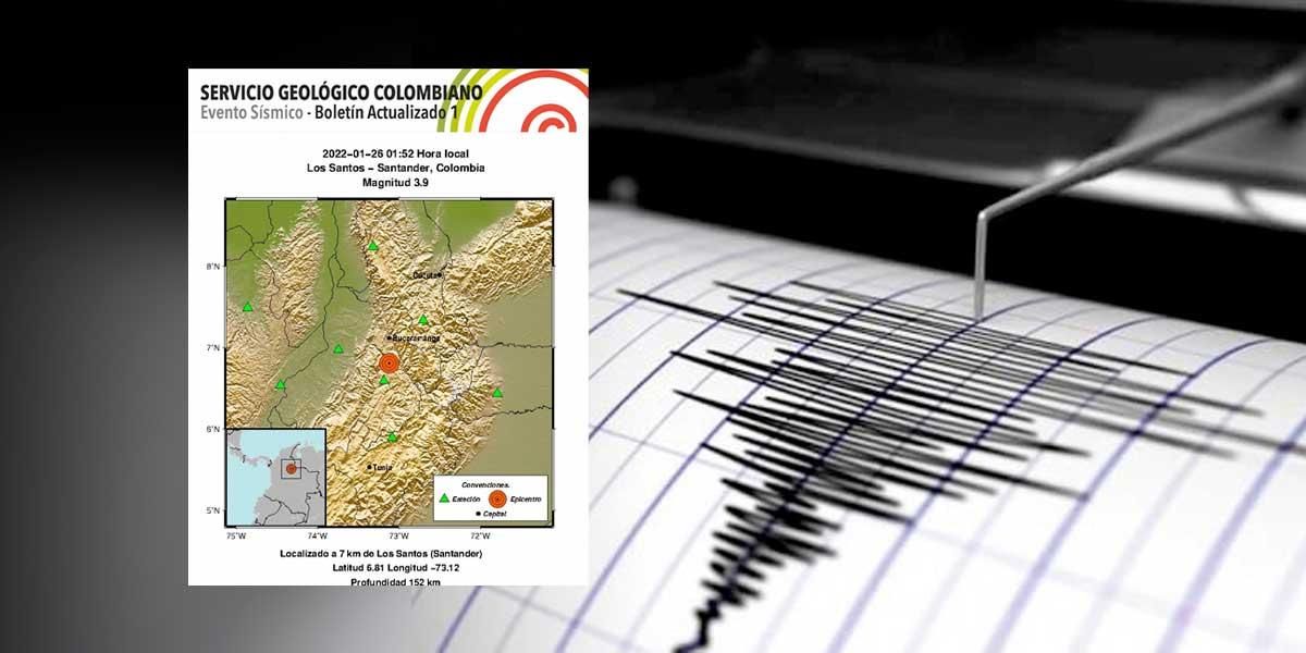 Fuerte temblor sacudió a Santander en la madrugada de este miércoles
