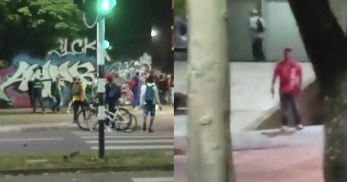 Video: Hombre habría usado un arma traumática contra manifestantes en Medellín