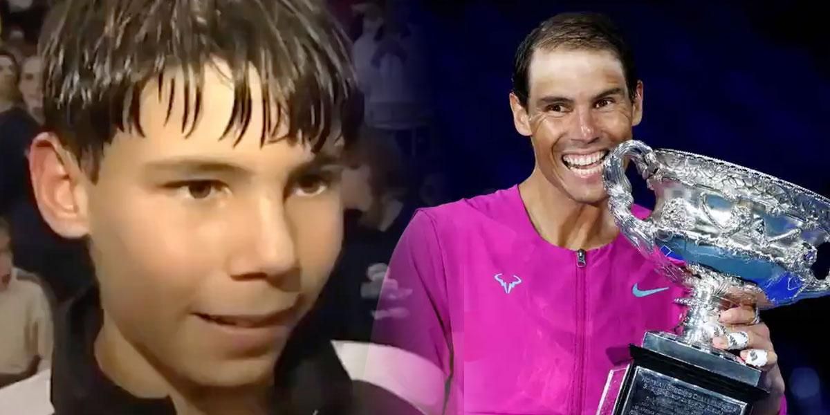 El video de Rafael Nadal a los 14 años que se viralizó tras convertirse en el máximo ganador de Grand Slam