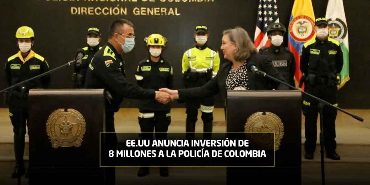 EE.UU donará 8 millones de dólares a la Policía de Colombia