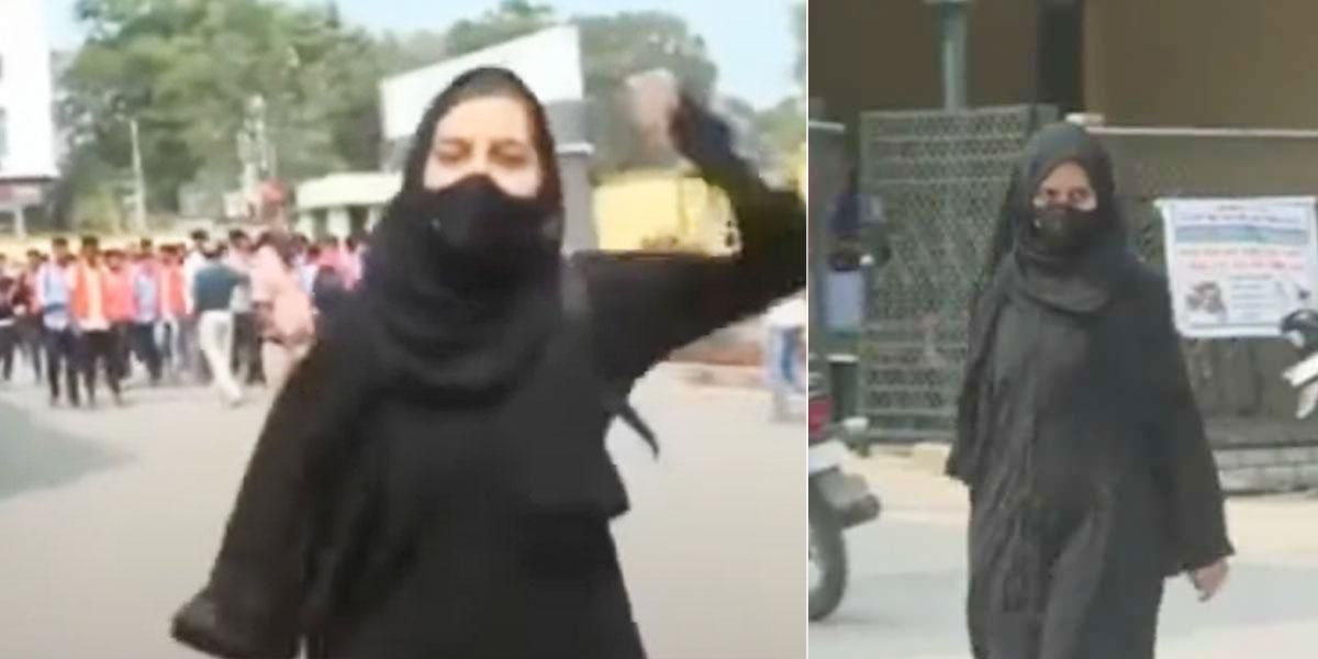 ‘No digan como debo vestirme’: Mujer musulmana protesta ante un grupo de hombres cuando iba a la escuela