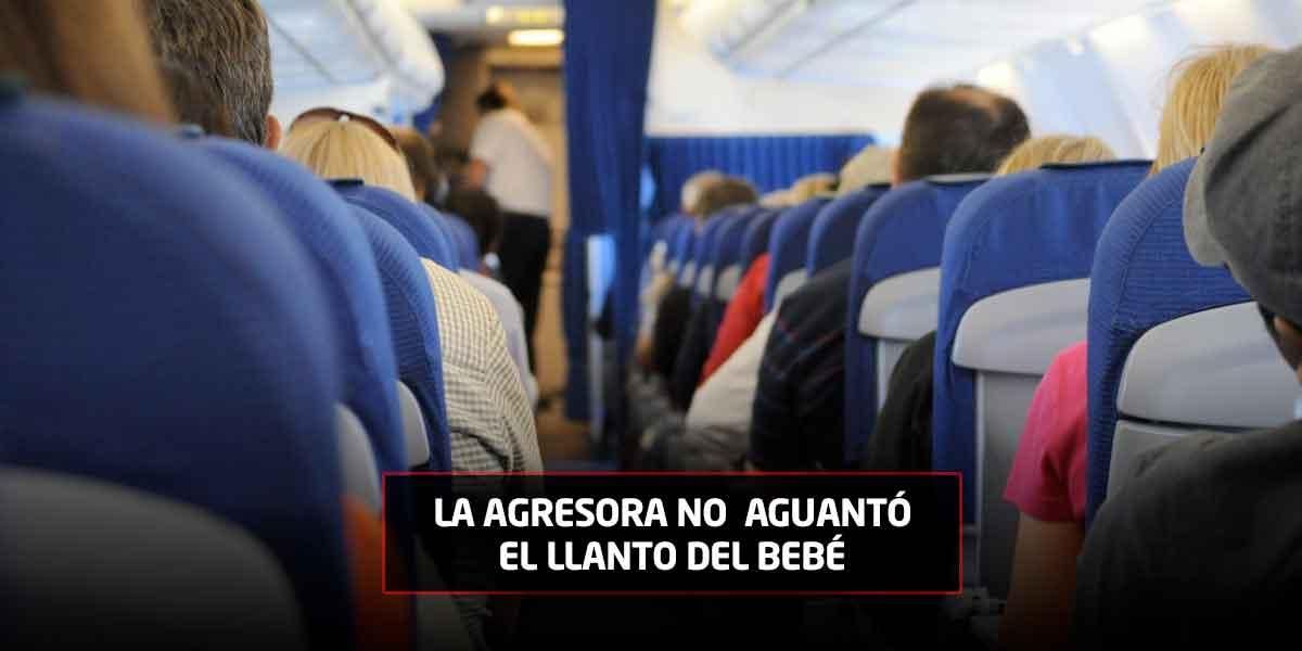 Denuncian que una mujer le reventó la boca a un bebé que gateaba en un avión que salió de Bogotá