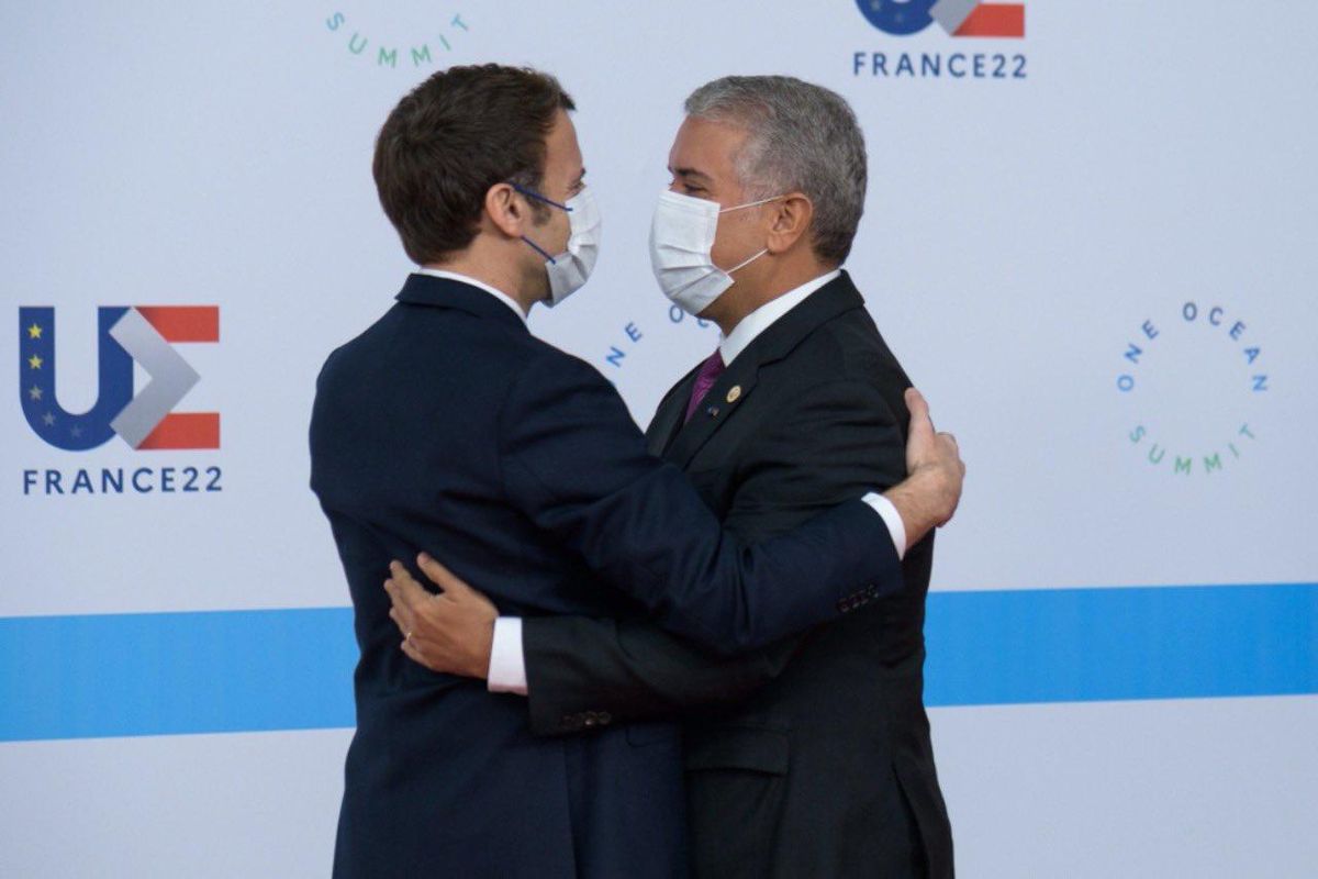 Presidente Duque se reúne con Emmanuel Macron: llama a proteger la biodiversidad de los mares