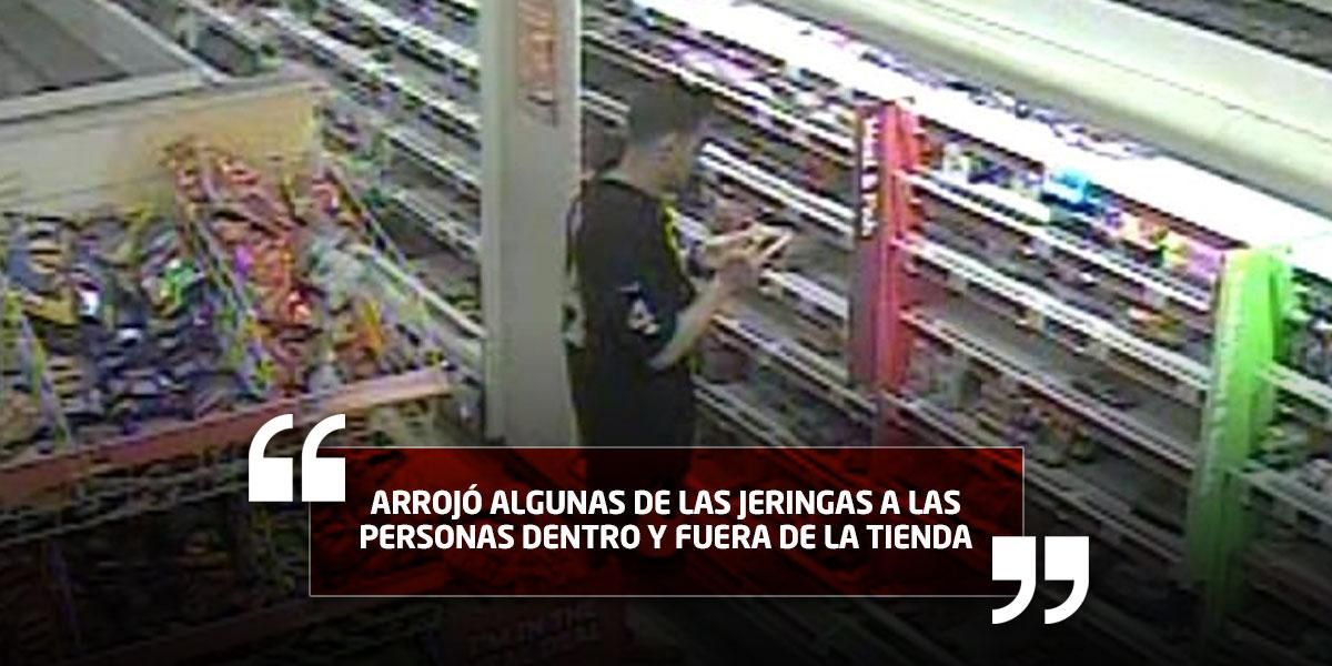 Video: Hombre inyectó alimentos de tres supermercados con su propia sangre
