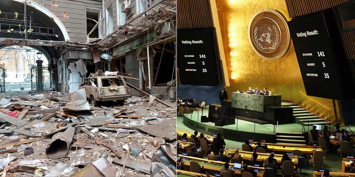 Asamblea General de la ONU exige terminar la guerra en Rusia
