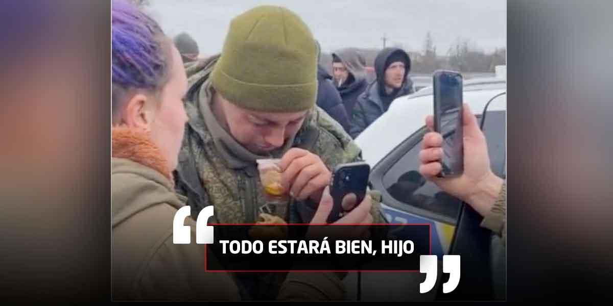 Soldado ruso ‘se rinde’ y llora mientras ucranianos ‘lo alimentan’ y ‘lo ayudan a llamar a su mamá’