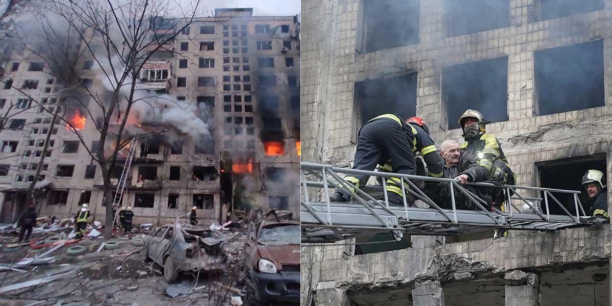Al menos dos muertos en un nuevo ataque nocturno en una zona residencial de Kiev