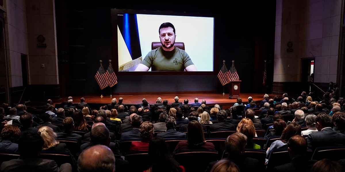 Zelenski vuelve a pedir una zona de exclusión aérea sobre Ucrania ante el Congreso de EE. UU.