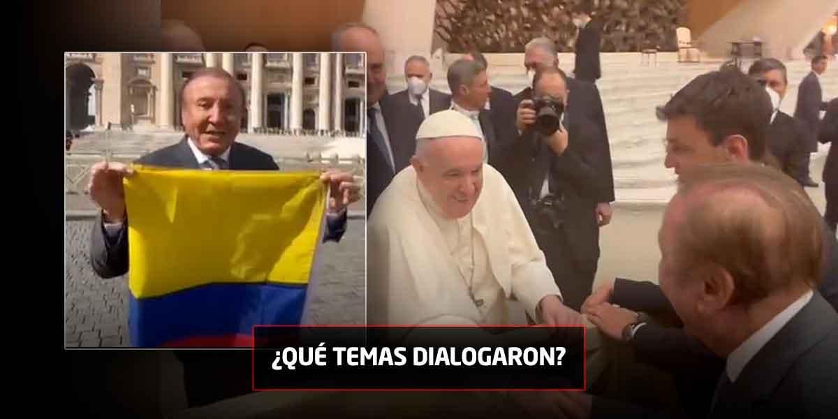 “El papa bendijo esta bandera”: Rodolfo Hernández habló de su encuentro con Francisco en el Vaticano