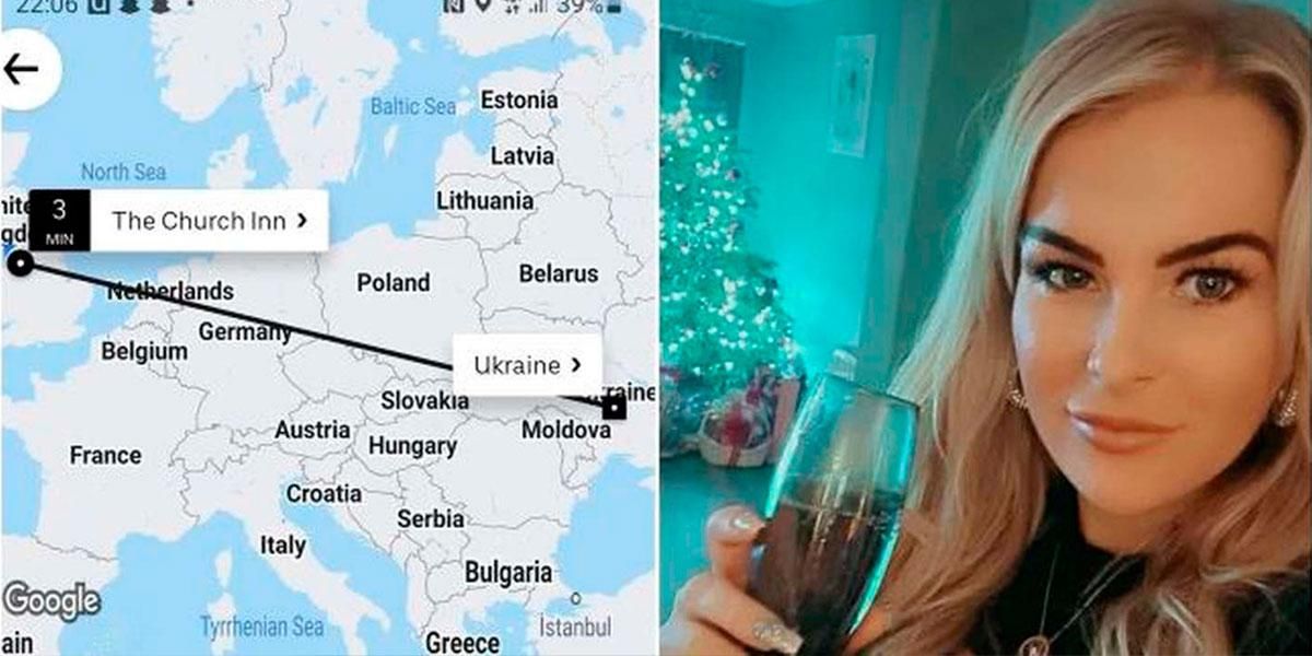 Se emborrachó, pidió un Uber para viajar a Ucrania y ahora está endeudada