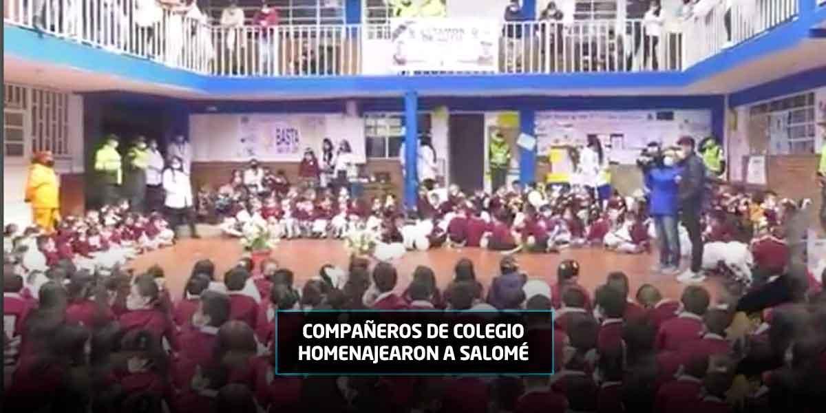 Conmovedor homenaje en el colegio a Salomé, la pequeña que murió tras el atentado en Ciudad Bolívar