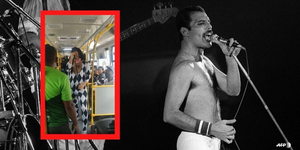 ‘Freddie Mercury colombiano’ generó risas y aplausos en Transmilenio