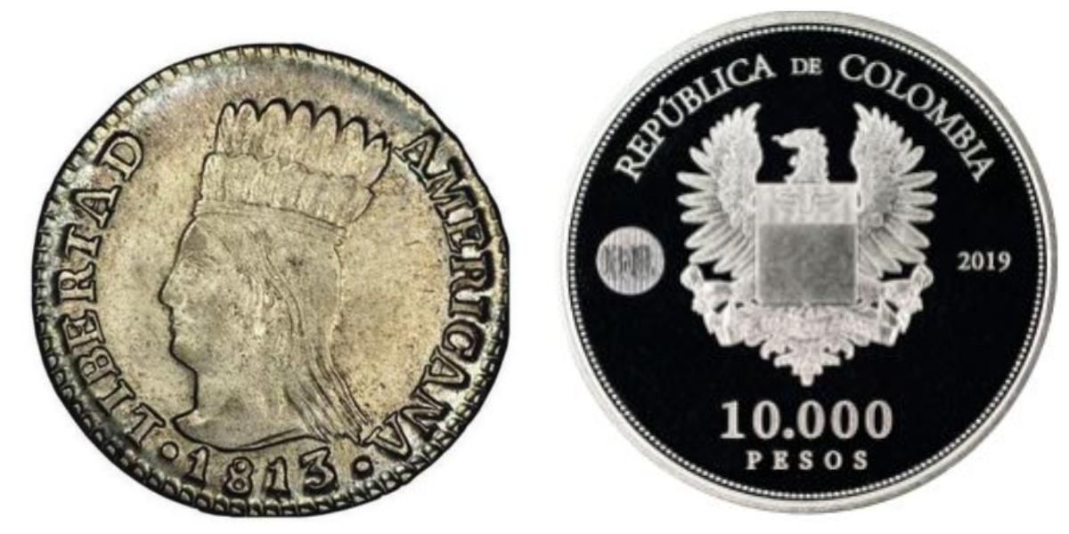 Moneda de 10 mil pesos diseño